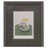 LYING FIGURE PRINT 77/100 BY FRANCIS BACON