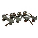 4 Vintage Roller Skates 9"