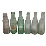 6 Vintage Soda Bottles