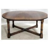 English Oval Original Finish Oak Dining Table