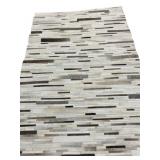 Cowhide Patchwork Stripe Sharda Rug
