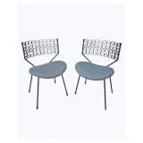 Pair Arthur Umanoff Granada Iron Chairs