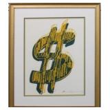 DOLLAR SIGN GICLEE BY ANDY WARHOL