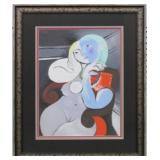 NUDE WOMAN ON RED CHAIR GICLEE BY PABLO PICASSO