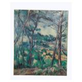 Mid-Century Canvas Painting 22.5 x 18.5