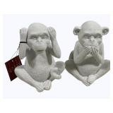 "Hear no Evil" & "Speak no Evil" Figures 6.5" tall