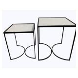 Three Hands Marble Top Nesting Tables