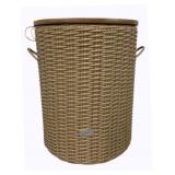 Wicker Laundry Basket w/ Lid 18 x 14