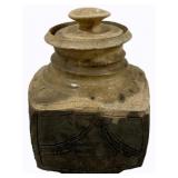 Pottery Jar w/ lid