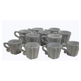 11 Pottery small mugs - 2.5" & 3.5" tall