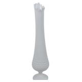 Fenton Milk Glass Hobnail Swung Vase 20"