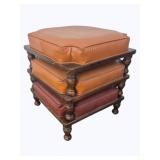 Vintage Stacking Ethan Allen Footstool Set
