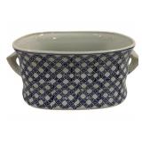 Blue & White Large Tub 9 x 19 x 13