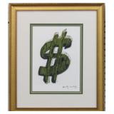 DOLLAR SIGN PRINT BY ANDY WARHOL