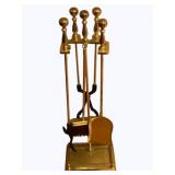 Brass Fireplace Set - 31" tall