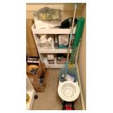 Shelf w/ lot of assorted items