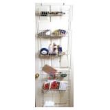 Metal Over the Door Hanging Rack w/ contents