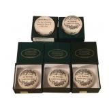 5 Baekgaard Paperweights w/ boxes