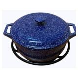 L.L. Bean Cast Iron Dutch Oven w/ holder