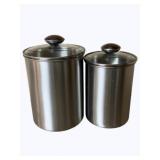 2 Canisters - 8" & 9" tall