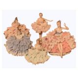 5 Ceramic Ballerina Figures - 5" Tall