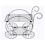 Metal Cart/Stand - 25 x 11 x 24