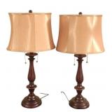 Pair of Lamps - 28" tall