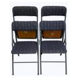 4 Folding Metal Chairs - 17 x 18 x 36