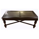 Glass/Wood Coffee Table - 20 x 48 x 24