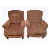 2 Upholstered Recliner Chairs by Lane