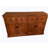 4-Door Wood Server - 63 x 18 x 38