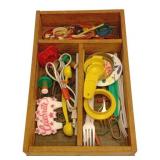 Wood Tray with assorted Items