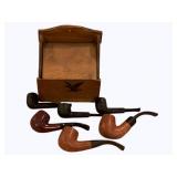 Tobacco Box w/ 6 pipes