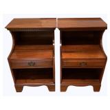 2 Davis Solid Walnut Nightstands - 18 x 19 x 28