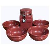 Longaberger Woven Traditions Pottery in Paprika