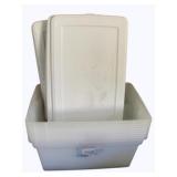 Lot of Plastic Totes w/ lids