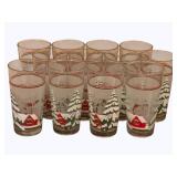 12 Holiday Glasses - 6" tall