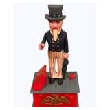 Plastic Uncle Sam Bank - 9" tall