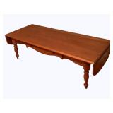 Wood Drop Leaf Coffee Table - 64 x 22 x 16