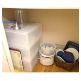 Lot of Assorted items on floor in closet