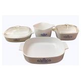 4 CorningWare Dishes - 2 w/ lids