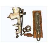 Universal Meat Grinder & Antique Nutcracker