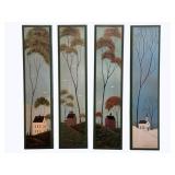 Warren Kimble Four Seasons Framed Prints Set