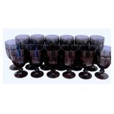 18 Vintage Libbey Blue Stem Goblets