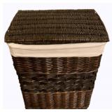 Wicker Clothes Hamper - 22 x 18 x 13