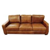 Brown Leather Sofa 36x88x38