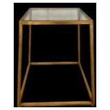 Chelsea House Brass Glass Top Table