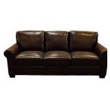 Brown Leather Sofa 37x87x39