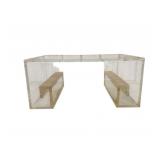 Roman Leg Lucite Cocktail Table