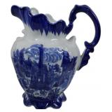 Blue and White Pitcher 12"